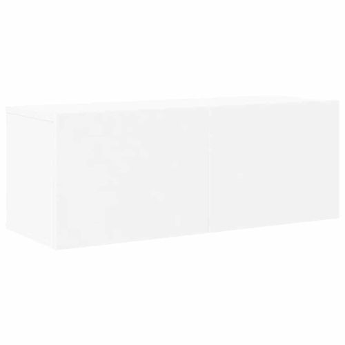 Комплект ТВ шкафове от 6 части, бял, инженерно дърво