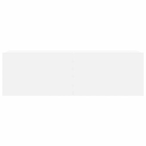 Комплект ТВ шкафове от 6 части, бял, инженерно дърво