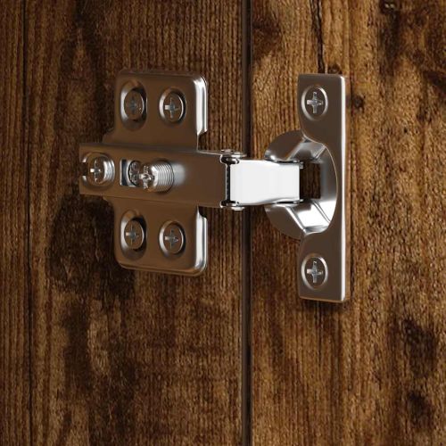 Комплект ТВ шкафове от 10 части, опушен дъб, инженерно дърво