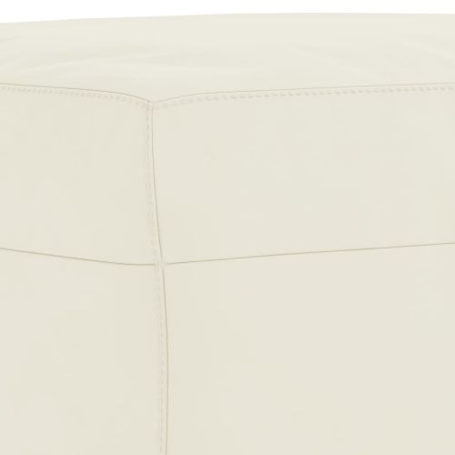 Комплект дивани 3 части с възглавници, кремав, кадифе