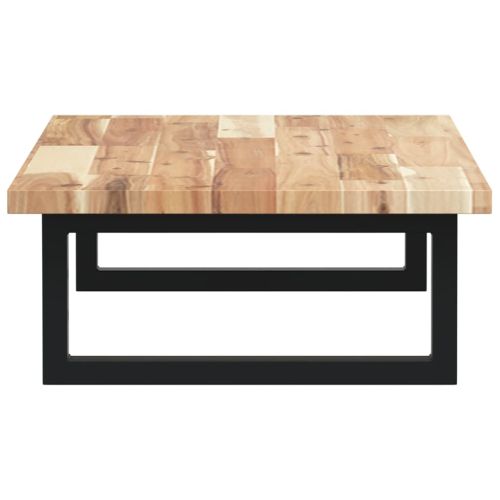 Стенен рафт за мивка, стомана и масивно дърво акация