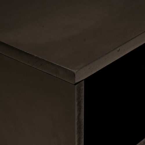 ТВ шкаф с рафт Черен и златен 80 x 33 x 46 см Инженерно дърво