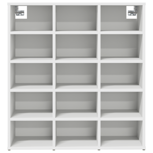 Шкаф за обувки с рафт Бяло 77,5 x 30 x 83,5 см Инженерно дърво