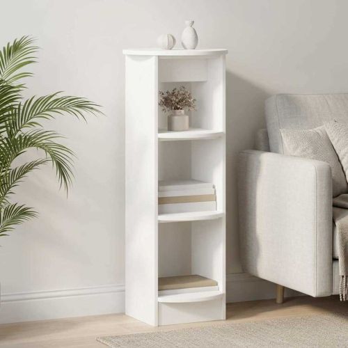 Страничен шкаф Бял 40 x 40 x 100 cm Инженерен дървен материал