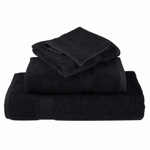 Хавлия за гости SOLUND 4 pcs Черно 15 x 21 cm 550 gsm