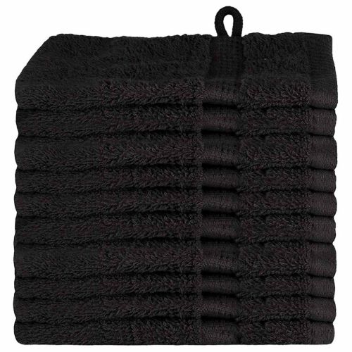 Хавлия за гости SOLUND 10 pcs Черно 15 x 21 cm 550 gsm