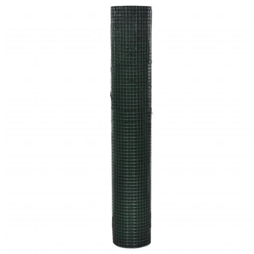 Кокошкарска мрежа, поцинкована с PVC покритие, 10x1 м, зелена