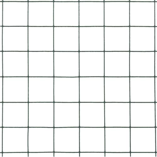 Кокошкарска мрежа, стомана с PVC покритие, 10x1,5 м, зелена