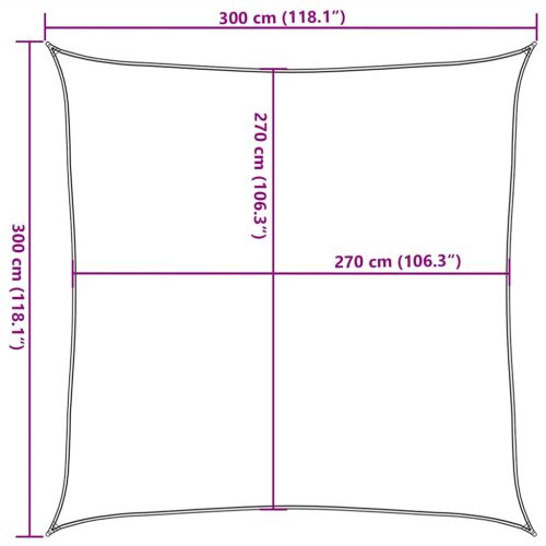 Платно-сенник, 160 г/м², таупе, 3x3 м, HDPE
