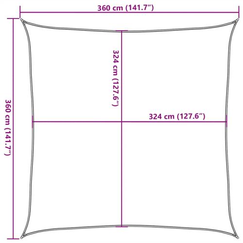 Платно-сенник, 160 г/м², таупе, 3,6x3,6 м, HDPE