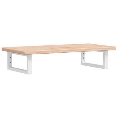 Стенен рафт за мивка, стомана и масивно дърво дъб