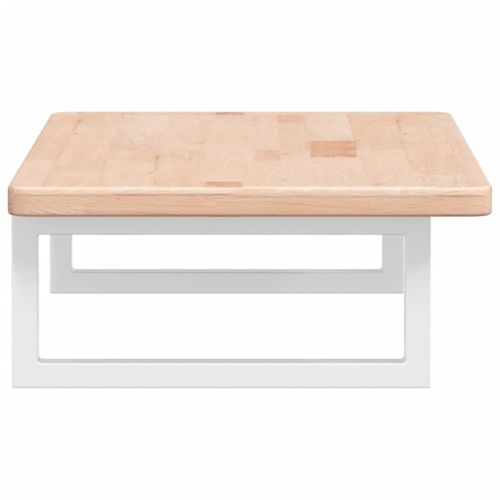 Стенен рафт за мивка, стомана и масивно дърво дъб