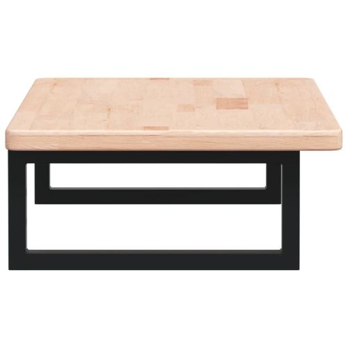 Стенен рафт за мивка, стомана и масивно дърво дъб