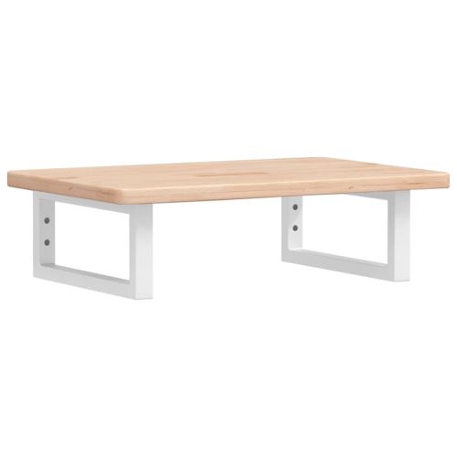 Стенен рафт за мивка, стомана и масивно дърво дъб