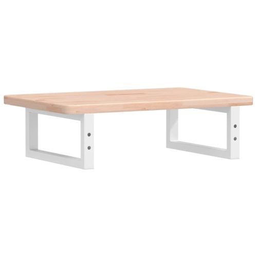 Стенен рафт за мивка, стомана и масивно дърво дъб