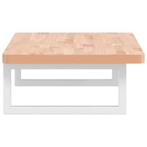 Стенен рафт за мивка, стомана и масивно дърво бук