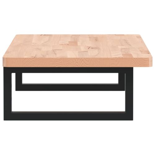 Стенен рафт за мивка, стомана и масивно дърво бук