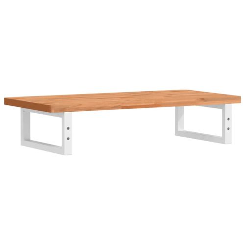 Стенен рафт за мивка, стомана и масивно дърво бук