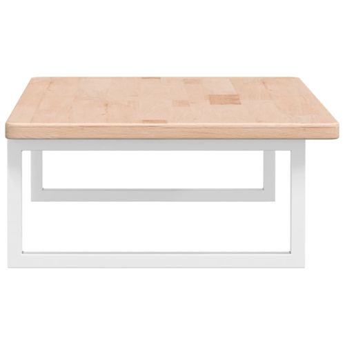 Стенен рафт за мивка, стомана и масивно дърво дъб