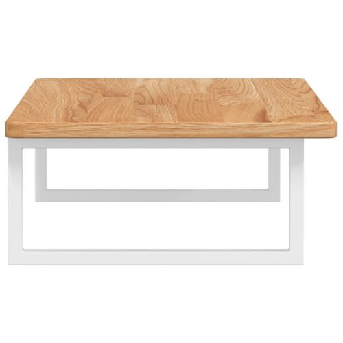 Стенен рафт за мивка, стомана и масивно дърво дъб