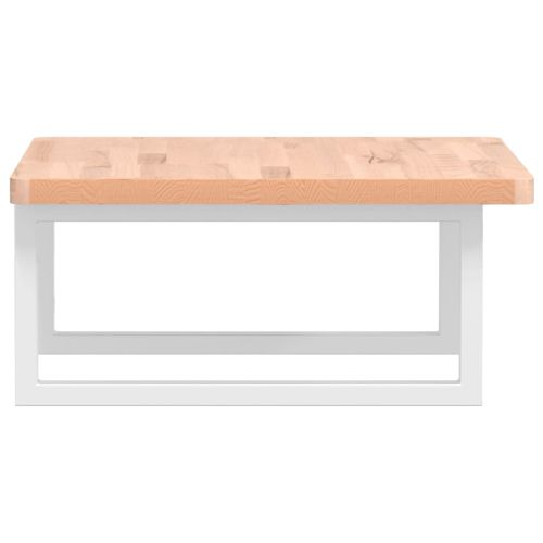 Стенен рафт за мивка, стомана и масивно дърво бук