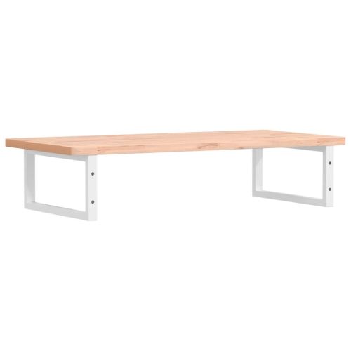 Стенен рафт за мивка, стомана и масивно дърво бук