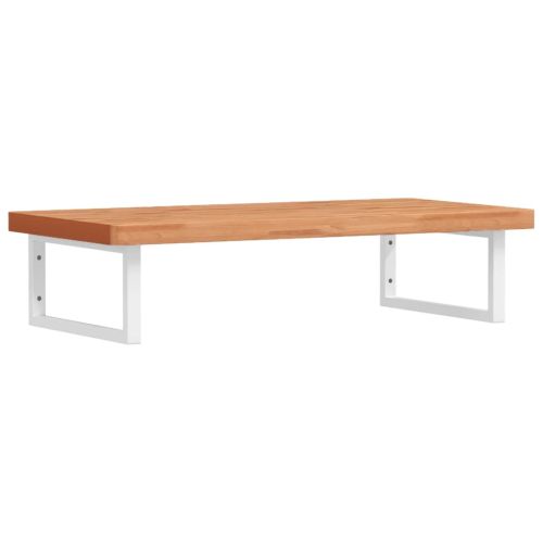 Стенен рафт за мивка, стомана и масивно дърво бук