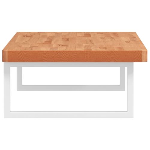 Стенен рафт за мивка, стомана и масивно дърво бук