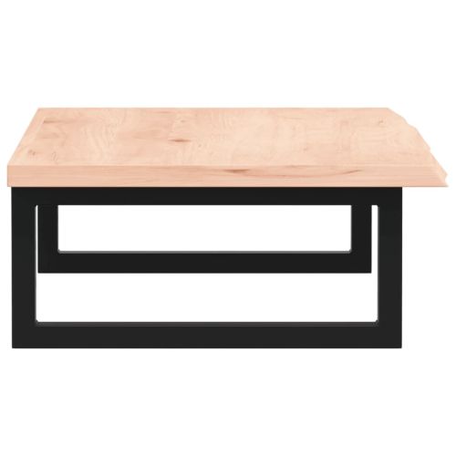 Стенен рафт за мивка, стомана и масивно дърво дъб