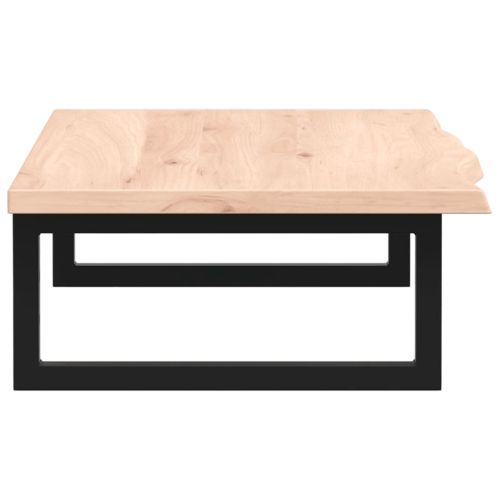 Стенен рафт за мивка, стомана и масивно дърво дъб