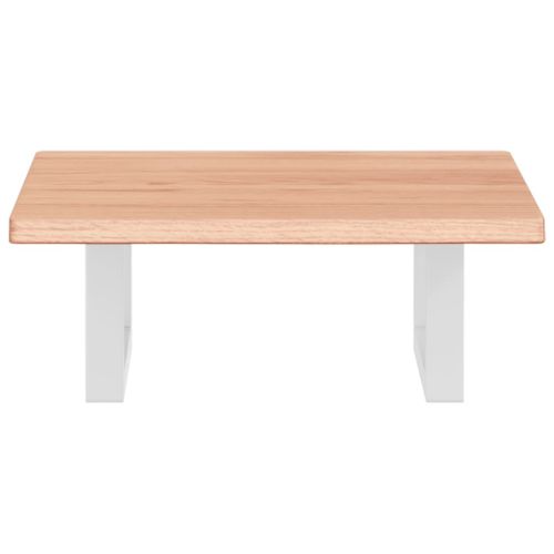 Стенен рафт за мивка, стомана и масивно дърво дъб