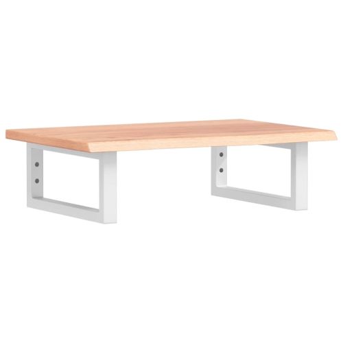 Стенен рафт за мивка, стомана и масивно дърво дъб