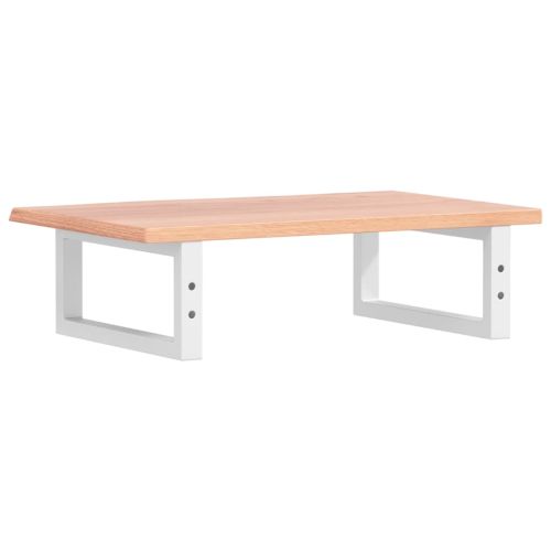 Стенен рафт за мивка, стомана и масивно дърво дъб