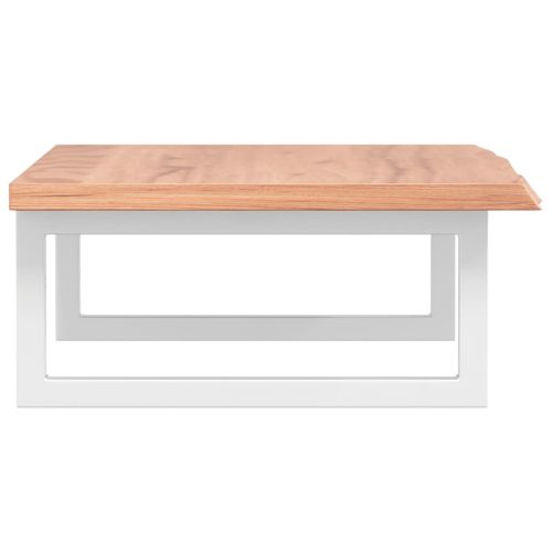 Стенен рафт за мивка, стомана и масивно дърво дъб