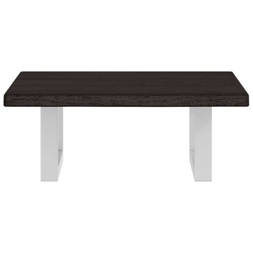 Стенен рафт за мивка, стомана и масивно дърво дъб