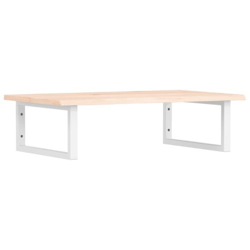 Стенен рафт за мивка, стомана и масивно дърво дъб