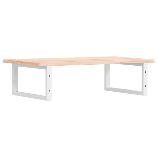 Стенен рафт за мивка, стомана и масивно дърво дъб