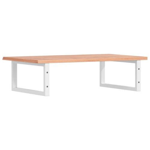 Стенен рафт за мивка, стомана и масивно дърво дъб