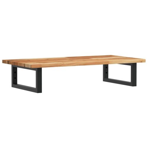 Стенен рафт за мивка, стомана и масивно дърво акация