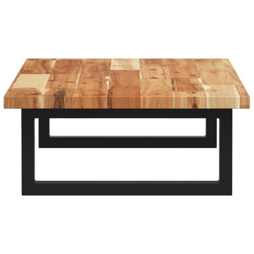 Стенен рафт за мивка, стомана и масивно дърво акация