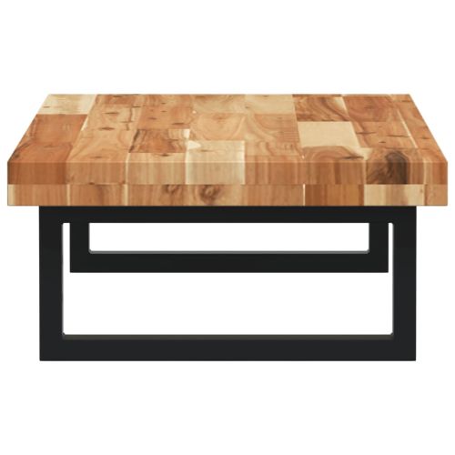 Стенен рафт за мивка, стомана и масивно дърво акация