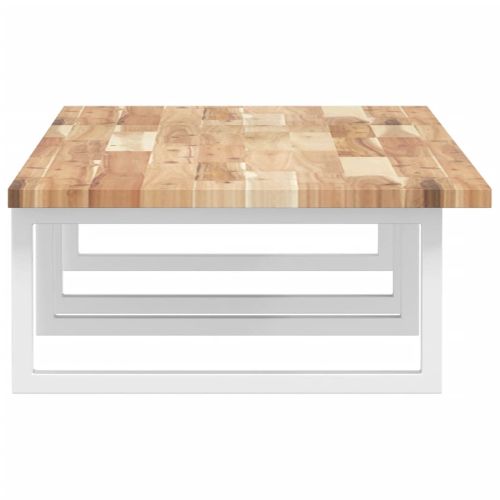 Стенен рафт за мивка, стомана и масивно дърво акация