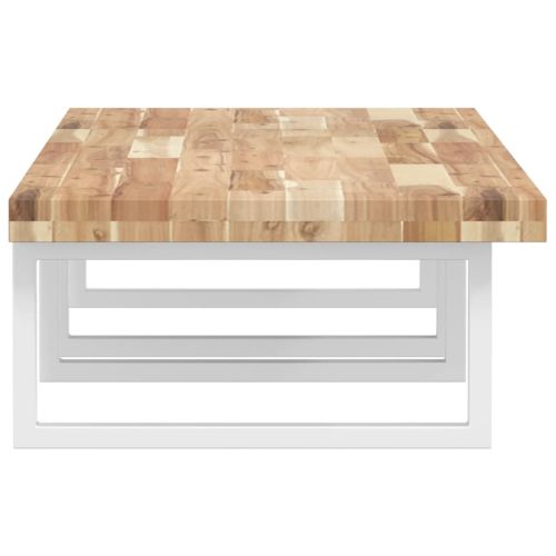 Стенен рафт за мивка, стомана и масивно дърво акация