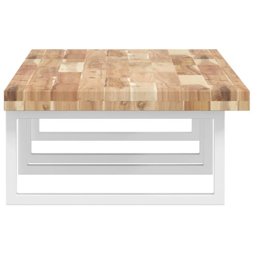 Стенен рафт за мивка, стомана и масивно дърво акация