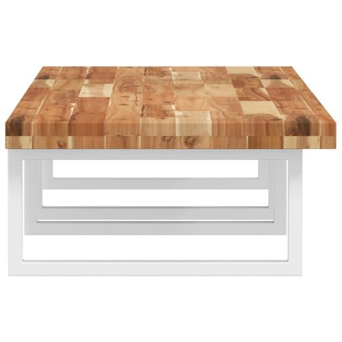 Стенен рафт за мивка, стомана и масивно дърво акация