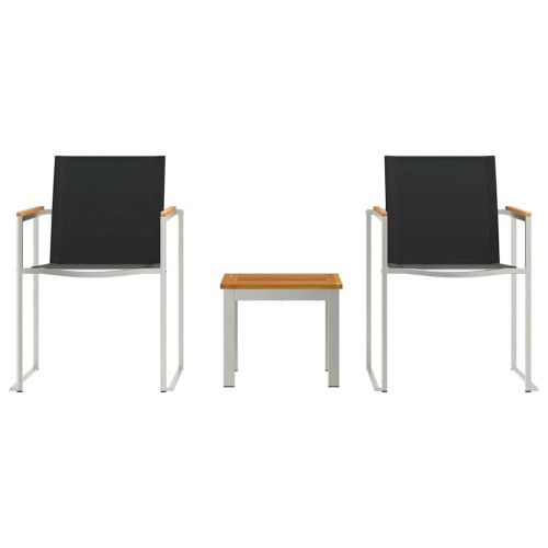 Комплект за хранене в градината 3 pcs Солидно тиково дърво