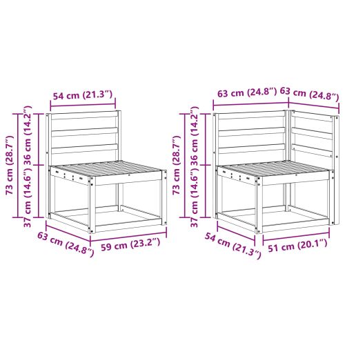Комплект дивани за открито 5 pcs Естествен