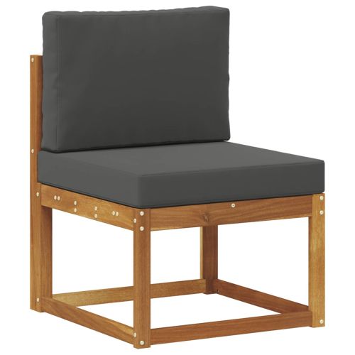 Комплект дивани за открито 7 pcs Натурален и Антрацит