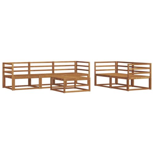 Комплект дивани за открито 6 pcs Естествен