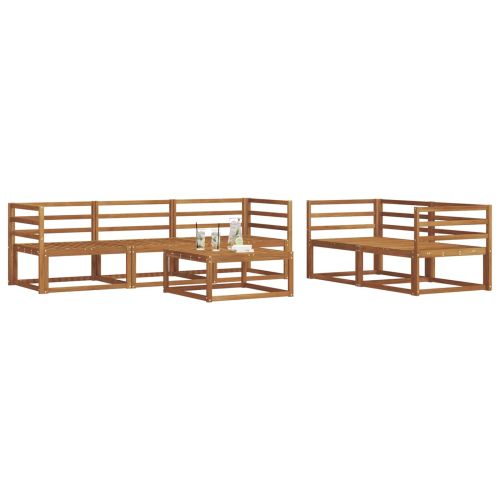 Комплект дивани за открито 6 pcs Естествен